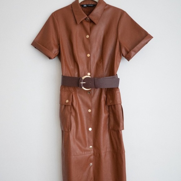 Zara faux leather dress - Picture 12 of 14
